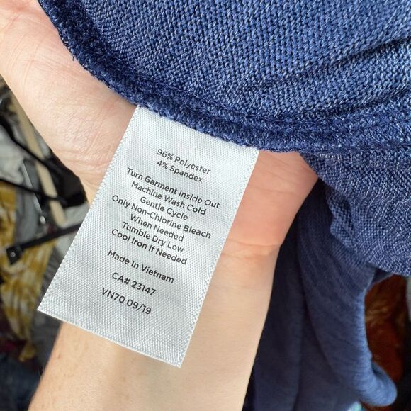 Talbots Women’s XL Blue Vneck Wide Leg Jumpsuit with Belt - Picture 7 of 7